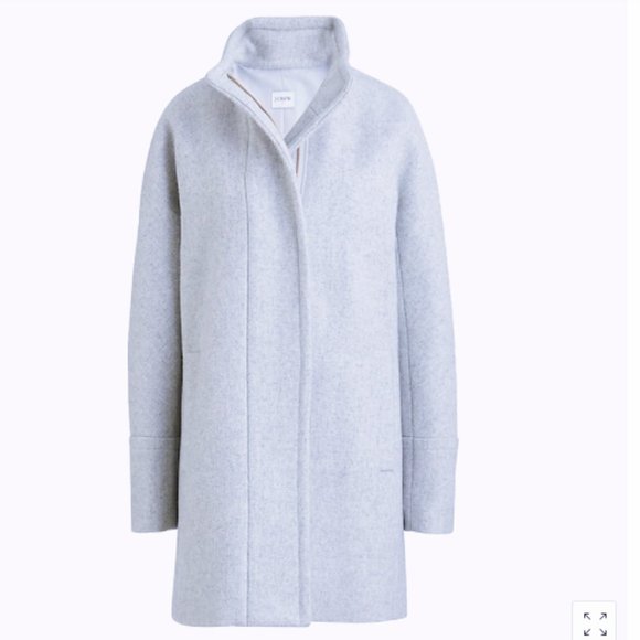 J Crew Wool City Coat Grey NWT - Picture 2 of 3